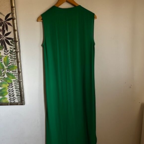 BCBG MAXAZRIA Green Maxi Dress with Asymmetric Hem Women's M - Picture 6 of 11